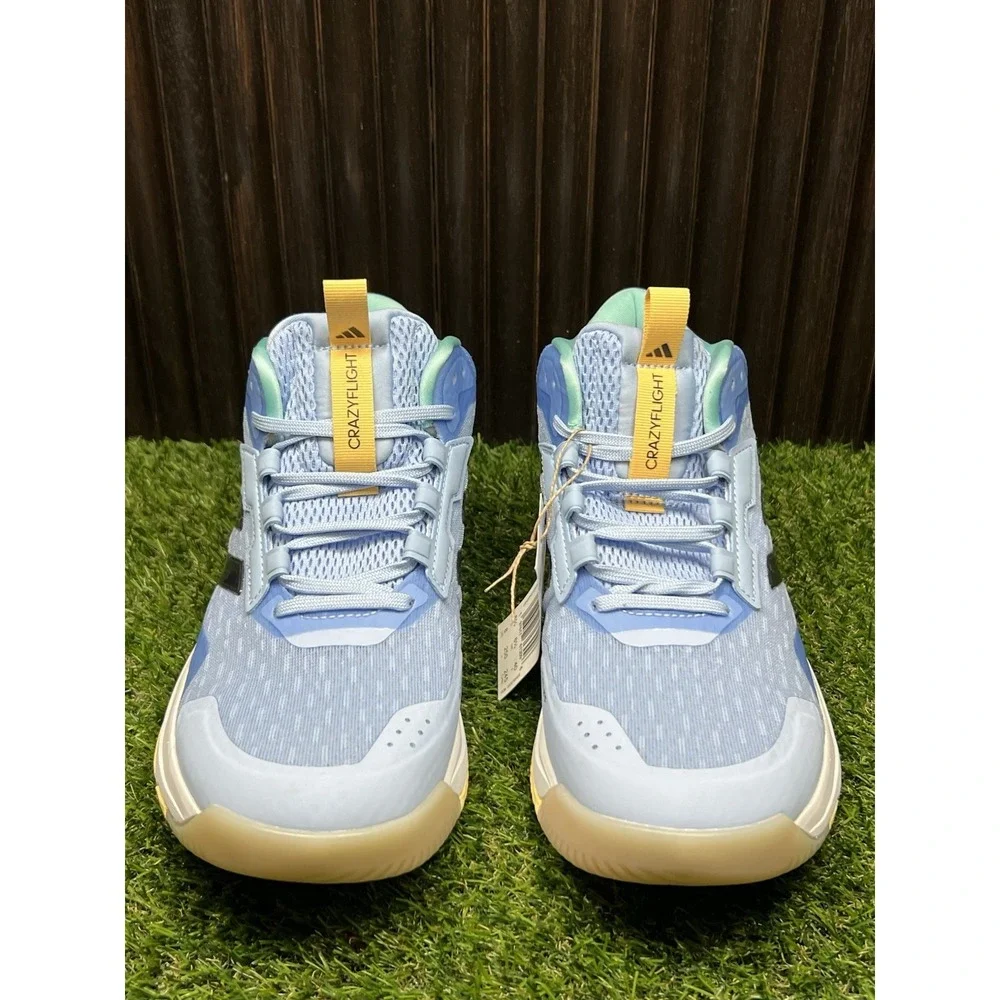 Size 8 - adidas Crazyflight 6 Indoor Mid Glow Blue Womens HP7032